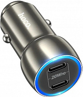 Автомобильное зарядное устройство HOCO Z48 2 USB-C 40W - черный 
