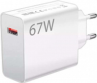 Зарядное устройство Xiaomi Adaptor USB 67W (MDY-14-EW) тех. упак. без кабеля - белый 