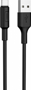 Кабель Hoco X25 Soarer USB - USB Type-C, 3A, 1м - черный 