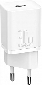 Сетевое Зарядное Устройство Baseus Home Charger Super Si Type-C 30W CCSUP-J02 - белый 