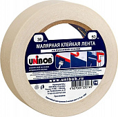 Малярная клейкая лента 38мм 50м UNIBOB - белая 