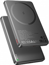 Внешний аккумулятор магнитный Hoco Q26 JOY QC 3.0, PD20W, Qi 15W 5000mAh - черный 