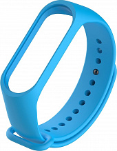 Ремешок силиконовый для Mi Band 3, Mi Band 4, Mi Band 5, Mi Band 6 - голубой 