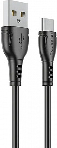 Кабель USB - MicroUSB BOROFONE BX51 Triumph 2.4А 1м - черный 