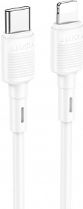 Кабель Hoco X83 Fast Charging USB Type-C - Lightning, 20W, 1м - белый 