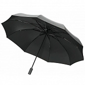 Зонт автоматический с фонариком и со светоотражающей лентой Zuodu Umbrella Smart Led Light - черный 