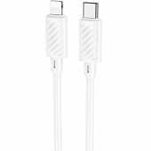 Кабель HOCO X88 Gratified Type-C - Lightning 3A 20W 1м - белый 